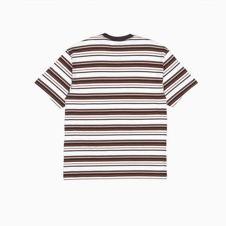 Relaxed Fit Striped Pocket T-Shirt - Chocolate Brown Stripe (CSR) image number 2