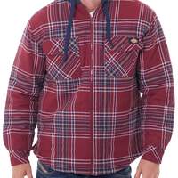 Men's Quilted Flannel Jacket - WINE / DESERT SAND (WND)