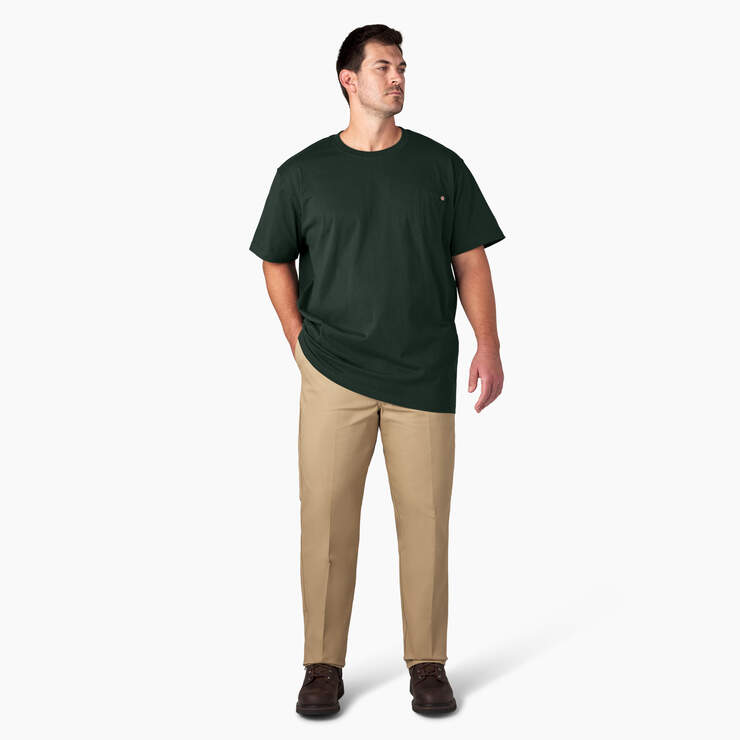 Heavyweight Short Sleeve Pocket T-Shirt - Hunter Green (GH) image number 11