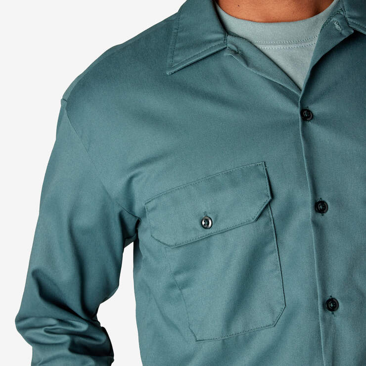 Long Sleeve Work Shirt - Lincoln Green (LN) image number 7