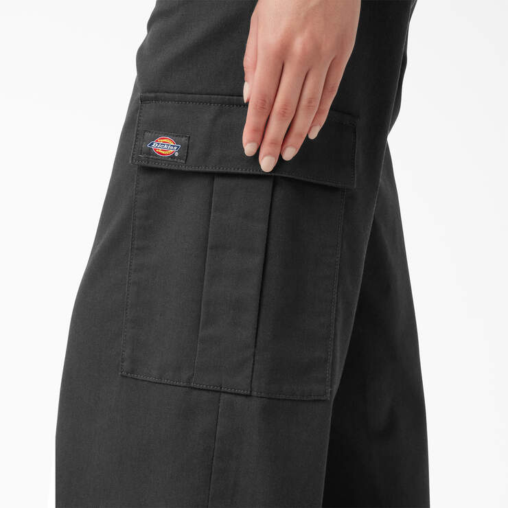 Women's Regular Fit Cargo Pants - Stonewashed Black (SBK) image number 6