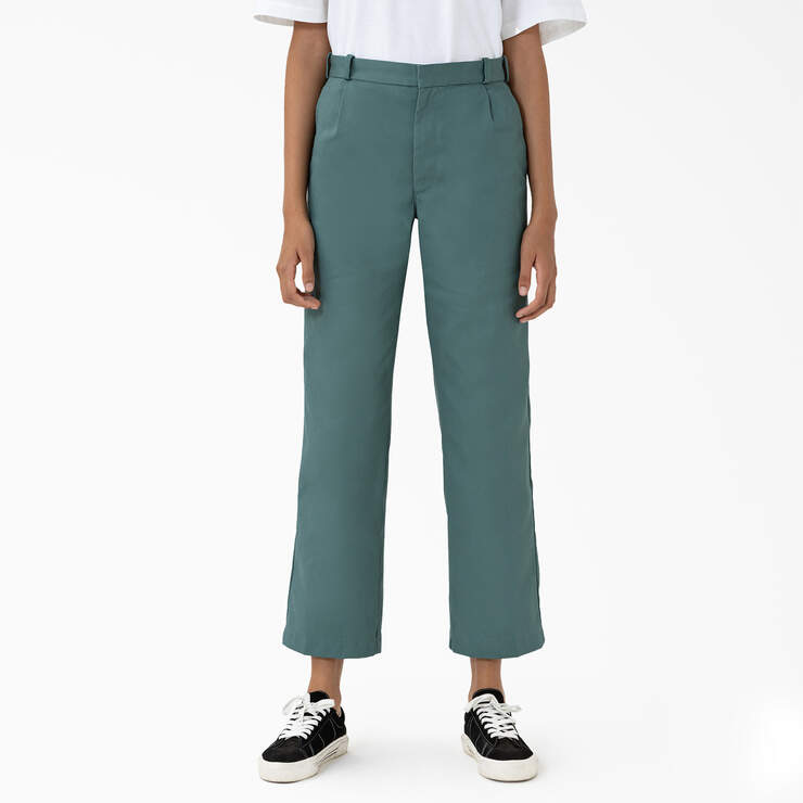 Highsnobiety & Dickies Pleated Work Pants - Lincoln Green (LN) image number 6