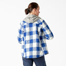 Women&rsquo;s Flannel Hooded Shirt Jacket - Surf Blue Campside Plaid &#40;A1L&#41;