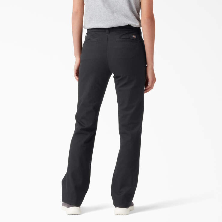 Women's Slim Fit Bootcut Pants - Rinsed Black (RBK) image number 2