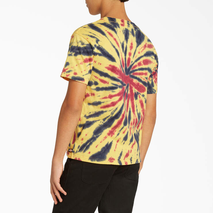 Boys’ Short Sleeve Tie-Dye Tri-Color Logo T-Shirt - Yellow (YL) image number 2