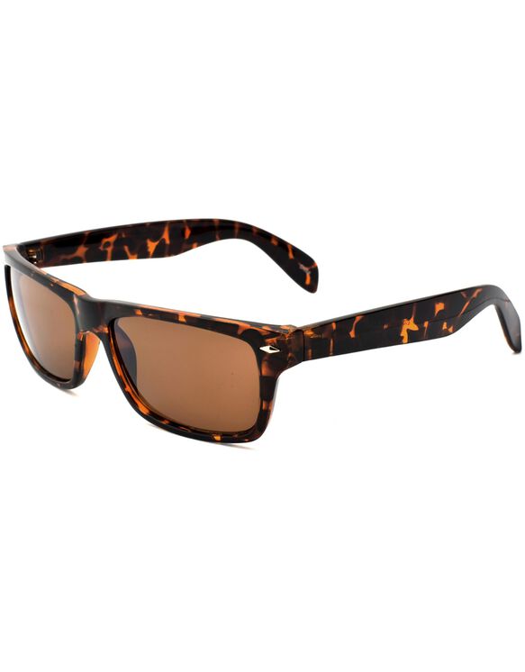 Tortoise Polarized Rectangular Sunglasses, 54mm - BLACK/BROWN MARLED (BWM)