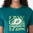 Women&#39;s Zebra Graphic Cropped T-Shirt - Deep Lake &#40;DL2&#41;