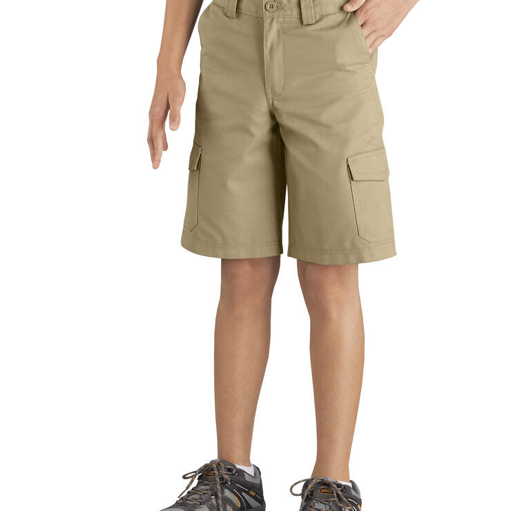 Boys' Relaxed Fit Cargo Shorts, 8-20 - Rinsed Desert Sand (RDS) image number 1