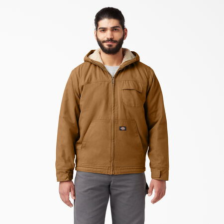 Duck High Pile Fleece Lined Hooded Jacket - Rinsed Brown Duck &#40;RBD&#41;