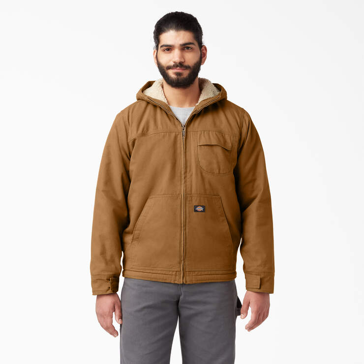 Duck Sherpa Lined Hooded Jacket for Men