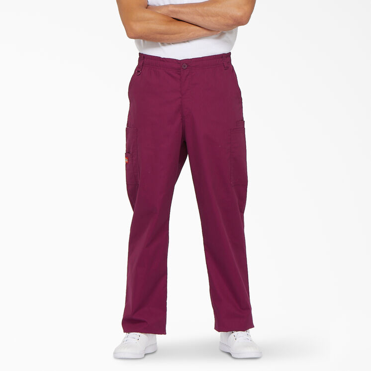 Men&#39;s EDS Signature Cargo Scrub Pants - Wine &#40;WIN&#41;