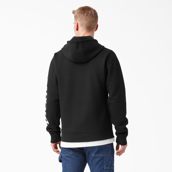 Water Repellent Sleeve Logo Hoodie - Black &#40;KBK&#41;