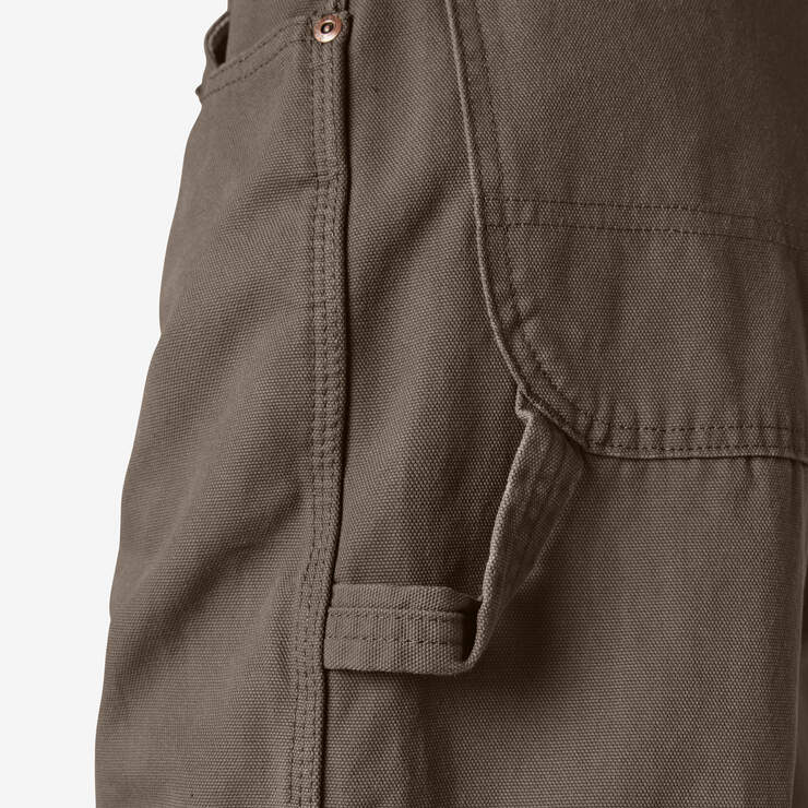 Relaxed Fit Heavyweight Duck Carpenter Pants - Rinsed Mushroom (RMR1) image number 8