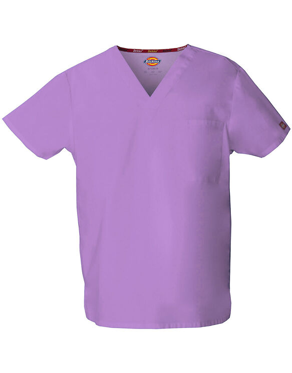 Unisex EDS Signature V-Neck Scrub Top - SPARKLING PLUM (SPK)