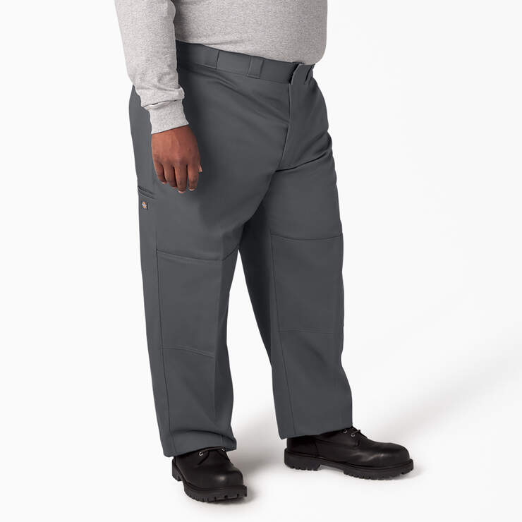 Loose Fit Double Knee Work Pants - Charcoal Gray (CH) image number 8