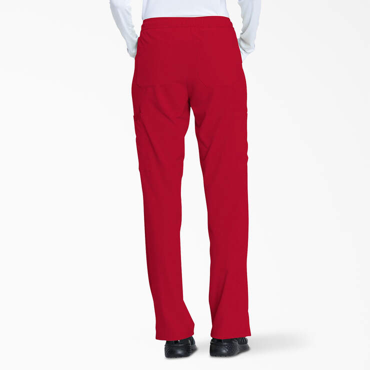 Women's EDS Essentials Drawstring Scrub Pants - Red (RD) image number 2