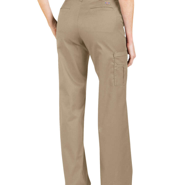 Women's Premium Relaxed Straight Cargo Pants (Plus) - Khaki (KH) image number 2