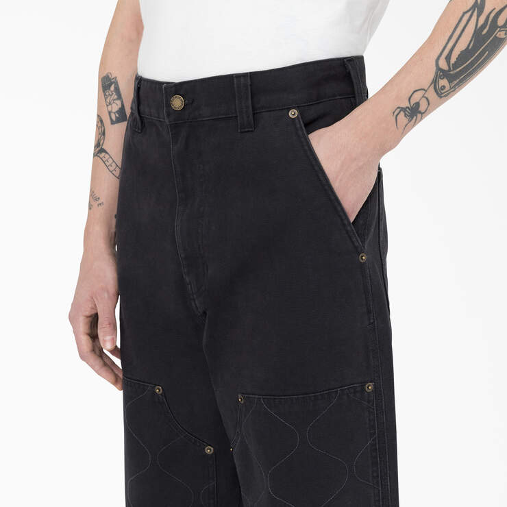 Thorsby Relaxed Fit Double Knee Pants - Black (BKX) image number 6
