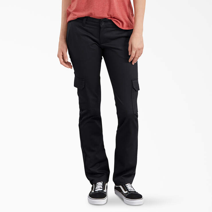 Women’s Relaxed Fit Cargo Pants - Rinsed Black (RBK) image number 1