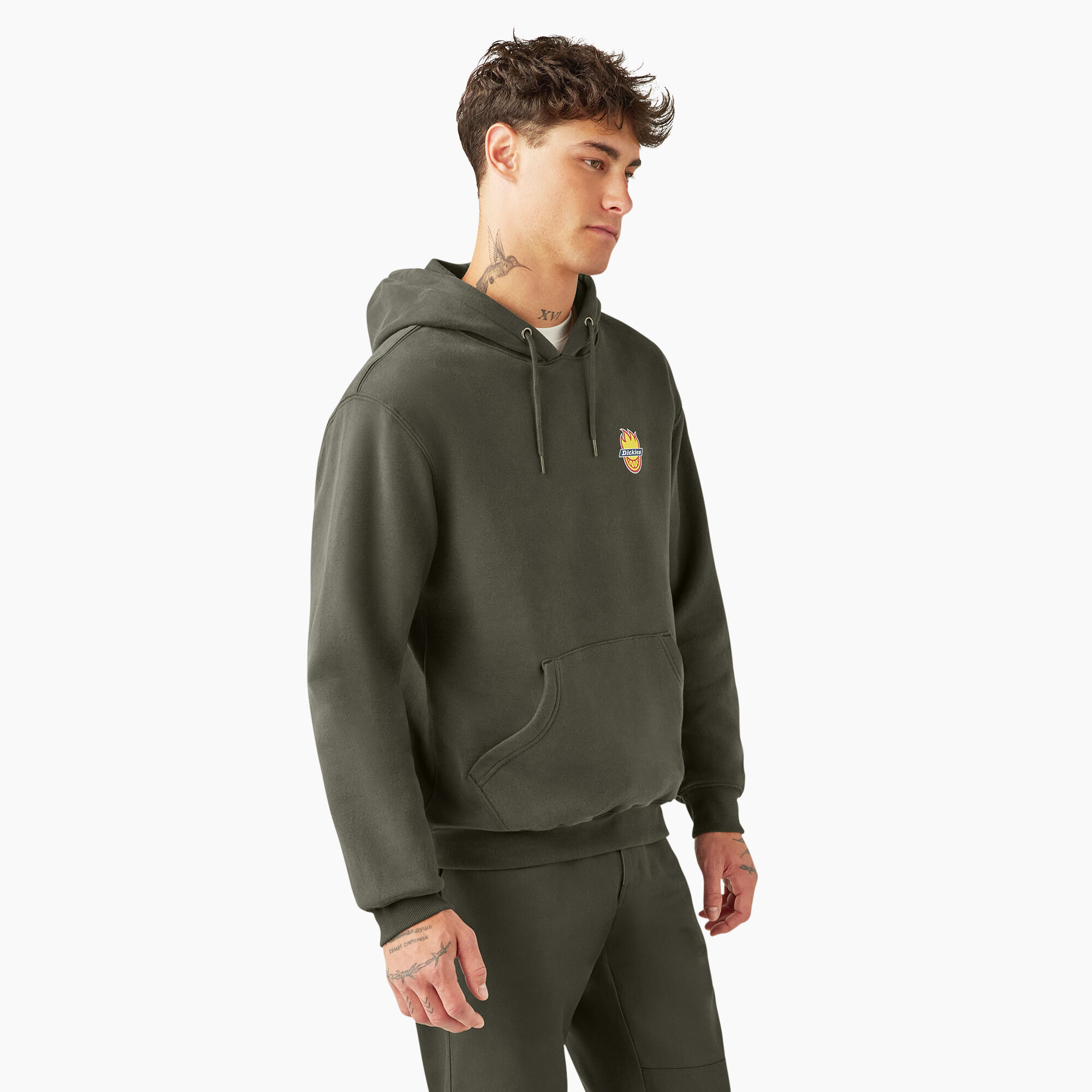 Dickies afterburner small green hoodie Open