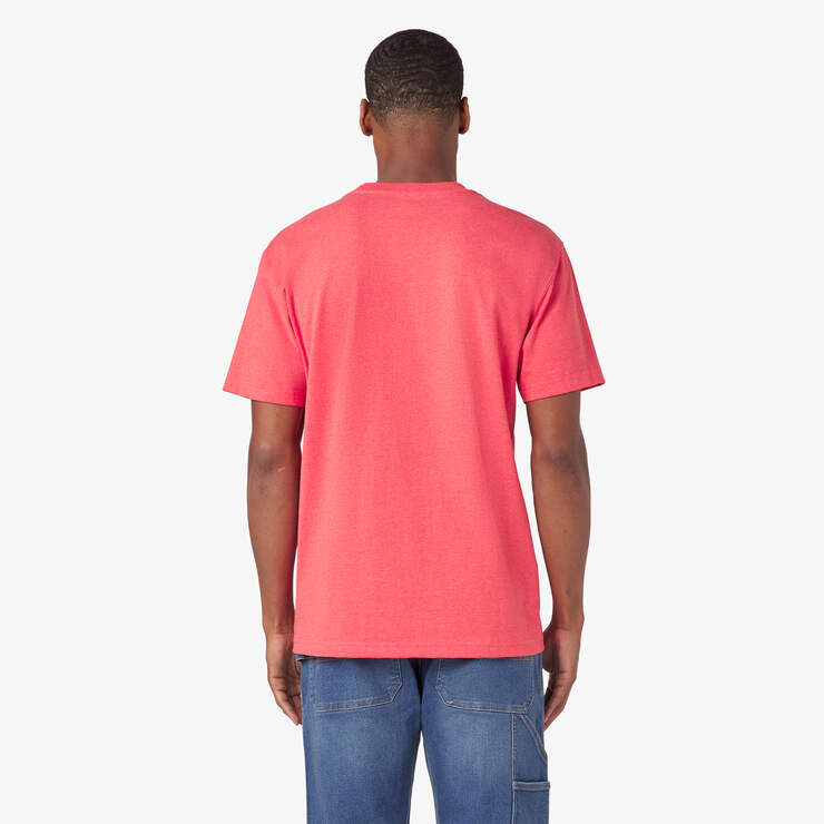 Heavyweight Heathered Short Sleeve Pocket T-Shirt - Coral Reef Heather (FCH) image number 2