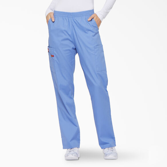 Women&#39;s EDS Signature Tapered Leg Cargo Scrub Pants - Ceil Blue &#40;CBL&#41;