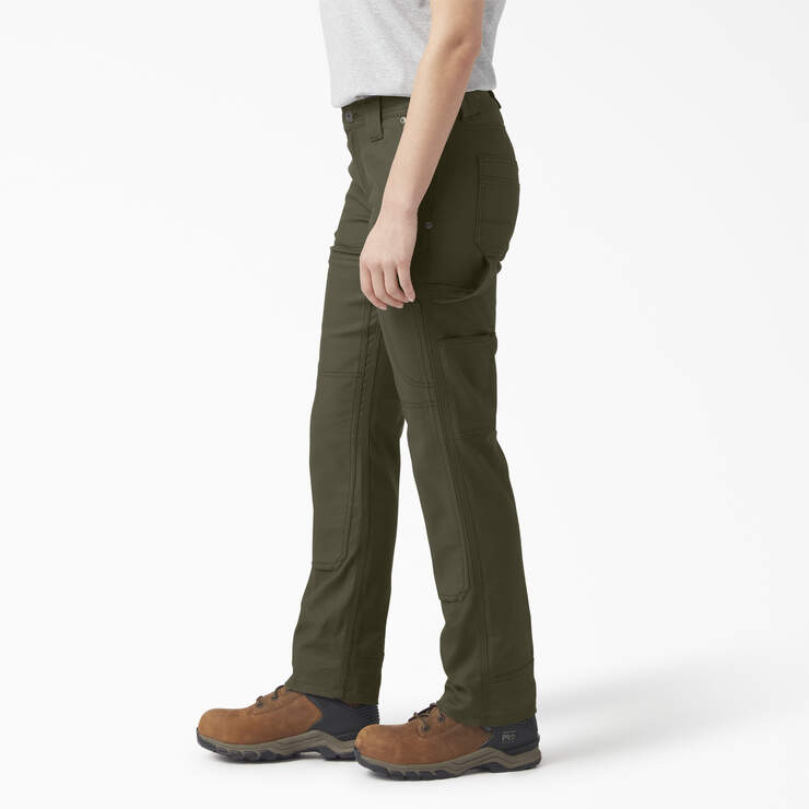 Women's FLEX DuraTech Straight Fit Pants - Moss Green (MS) image number 3