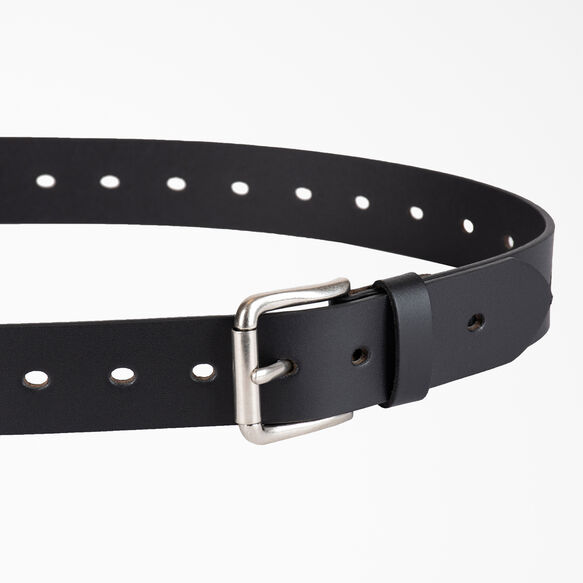 Women&#39;s Perforated Leather Belt - Black &#40;BK&#41;