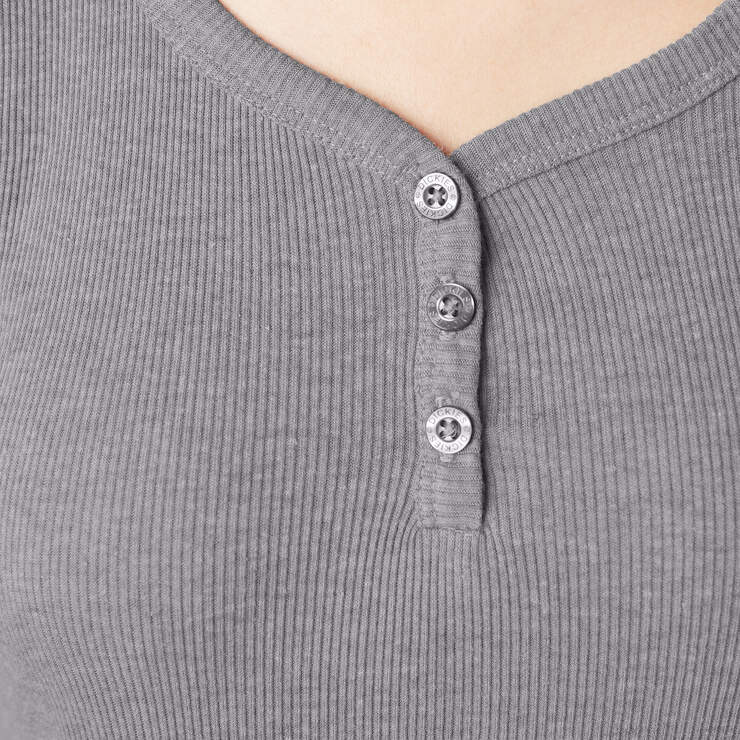 Women's Henley Long Sleeve Shirt - Graphite Gray (GAD) image number 6