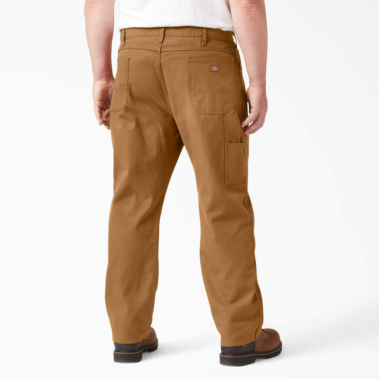 Relaxed Fit Heavyweight Duck Carpenter Pants - Rinsed Brown Duck (RBD) image number 6