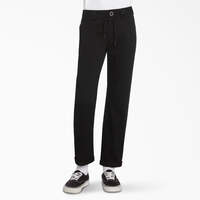 Boys' FLEX Skinny Shoelace Belt Trouser Pants - Black (BLK)