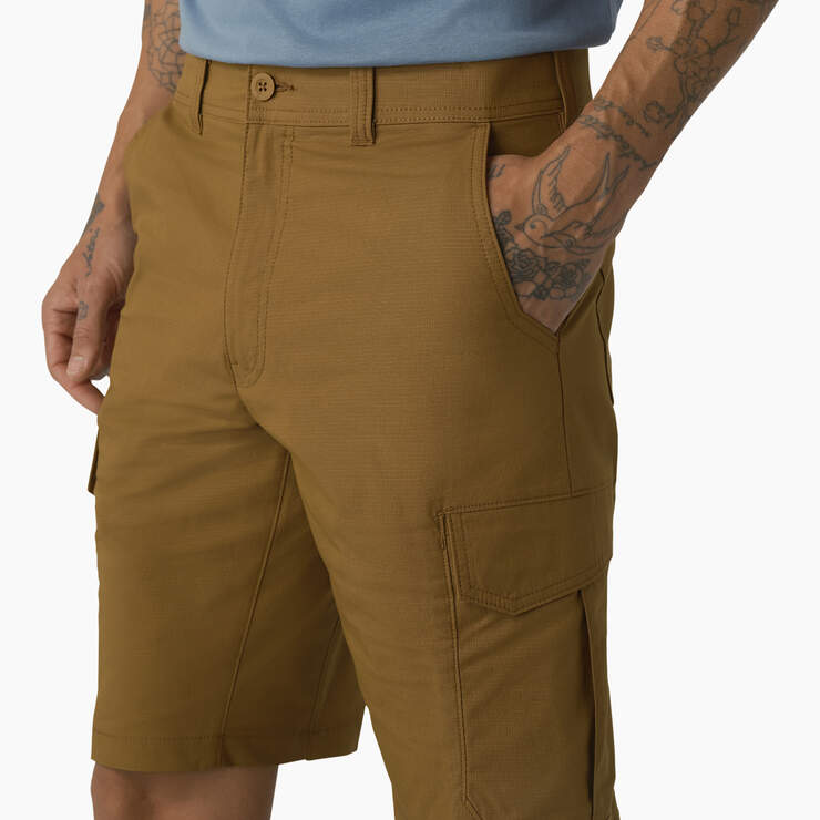 FLEX Cooling Regular Fit Cargo Shorts, 11" - Brown Duck (BD) image number 5