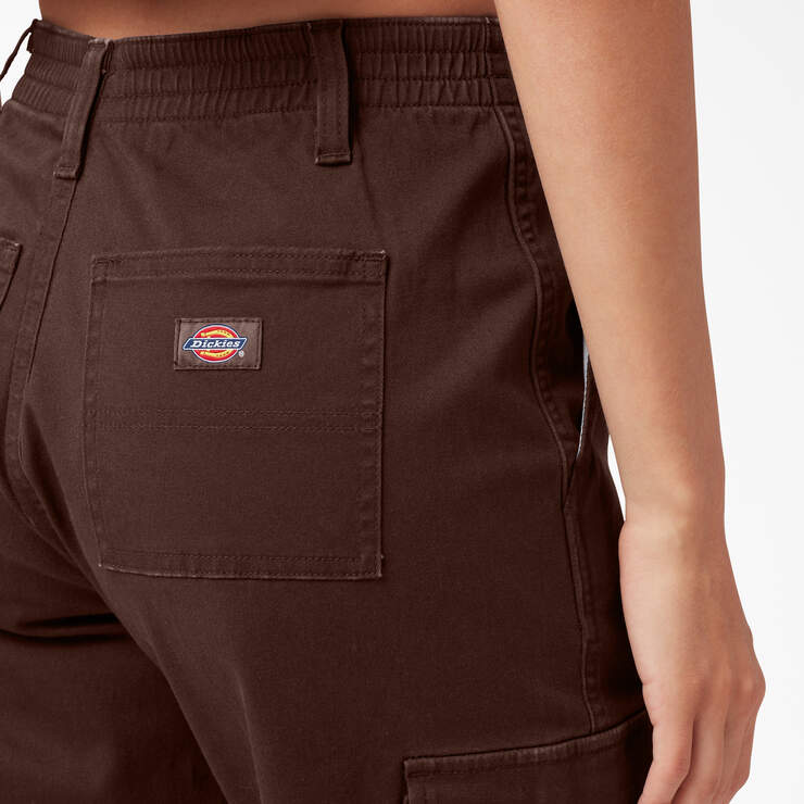 Women's High Rise Fit Cargo Jogger Pants - Chocolate Brown (CB) image number 5
