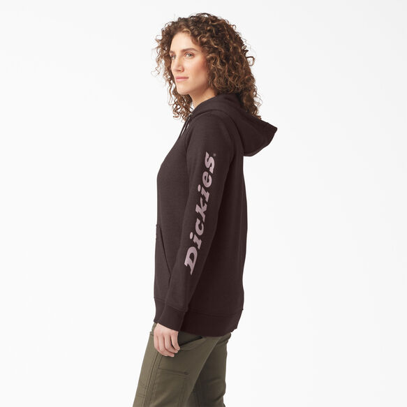 Women&#39;s Heavyweight Logo Sleeve Pullover - Chocolate Brown Heather &#40;CBH&#41;