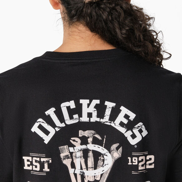 Women&#39;s Heavyweight Workwear Graphic T-Shirt - Black &#40;KBK&#41;