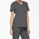 Women&#39;s EDS Signature Mock Wrap Scrub Top - Pewter Gray &#40;PEW&#41;