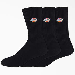 Dickies Embroidered Crew Socks, Size 6-12, 3-Pack