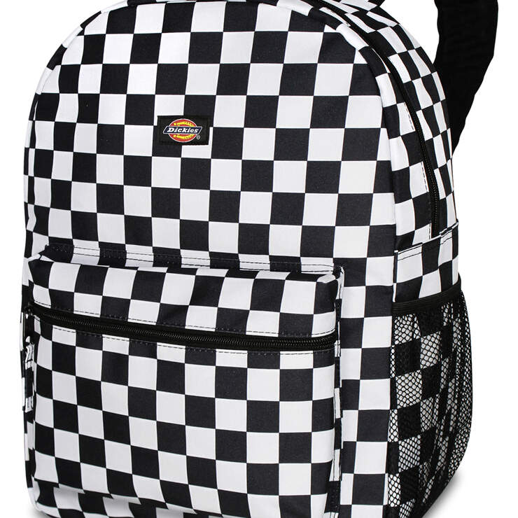 Student Black Checkered Backpack - Black White Checkered (CBW) image number 3