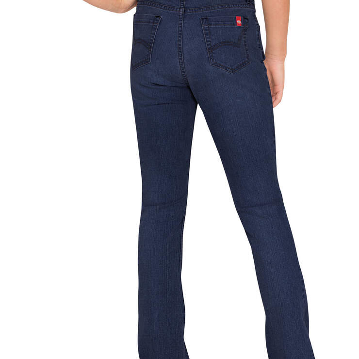 Girls' Slim Fit Bootcut Denim Jeans, 7-16 - Rinsed Indigo Blue (RNB) image number 2