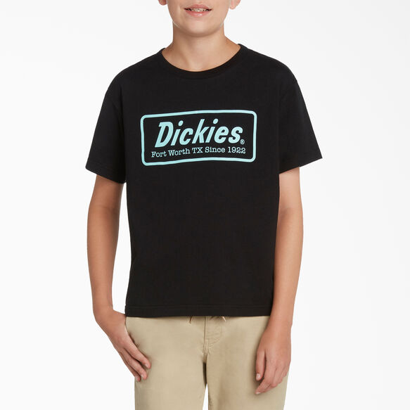 Boys&rsquo; Short Sleeve Relaxed Fit Logo T-Shirt - Black &#40;BK&#41;
