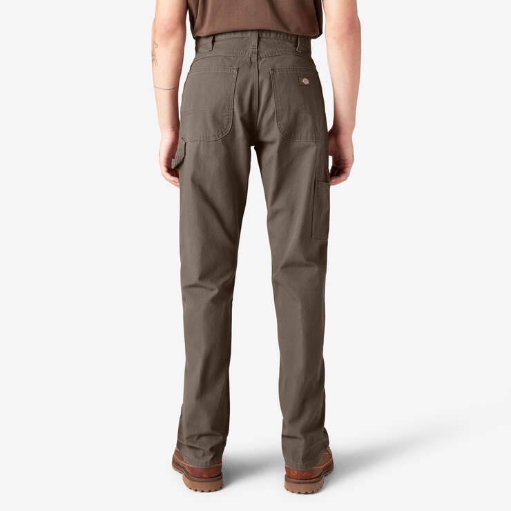 Relaxed Fit Heavyweight Duck Carpenter Pants - Rinsed Mushroom (RMR1) image number 2