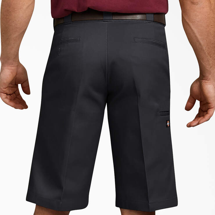 Relaxed Fit Multi-Use Pocket Work Shorts, 13" - Black (BK) image number 3