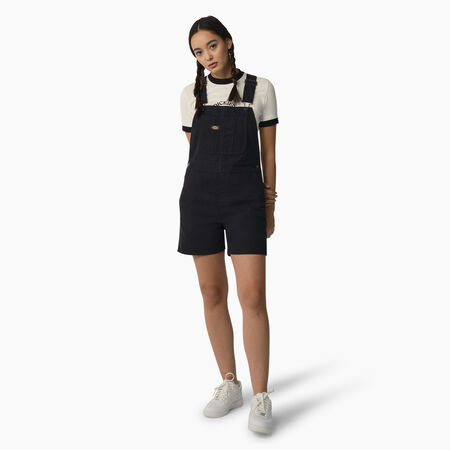 Women&#39;s Duck Bib Shortalls - Stonewashed Black &#40;SBK&#41;