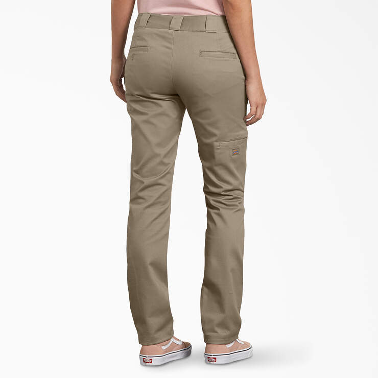Women's FLEX Slim Fit Double Knee Pants - Desert Sand (DS) image number 2