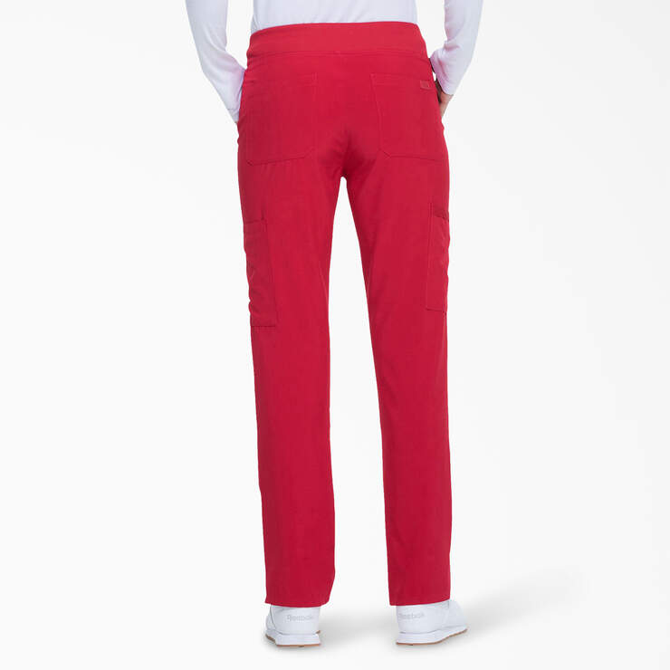 Women's EDS Essentials Cargo Scrub Pants - Red (RD) image number 2