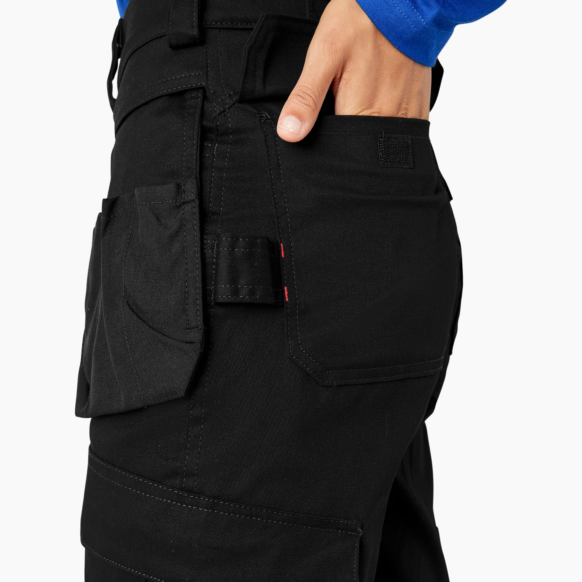 Womens black work trousers with pockets cheap