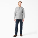 Heavyweight Long Sleeve Henley T-Shirt - Heather Gray &#40;HG&#41;