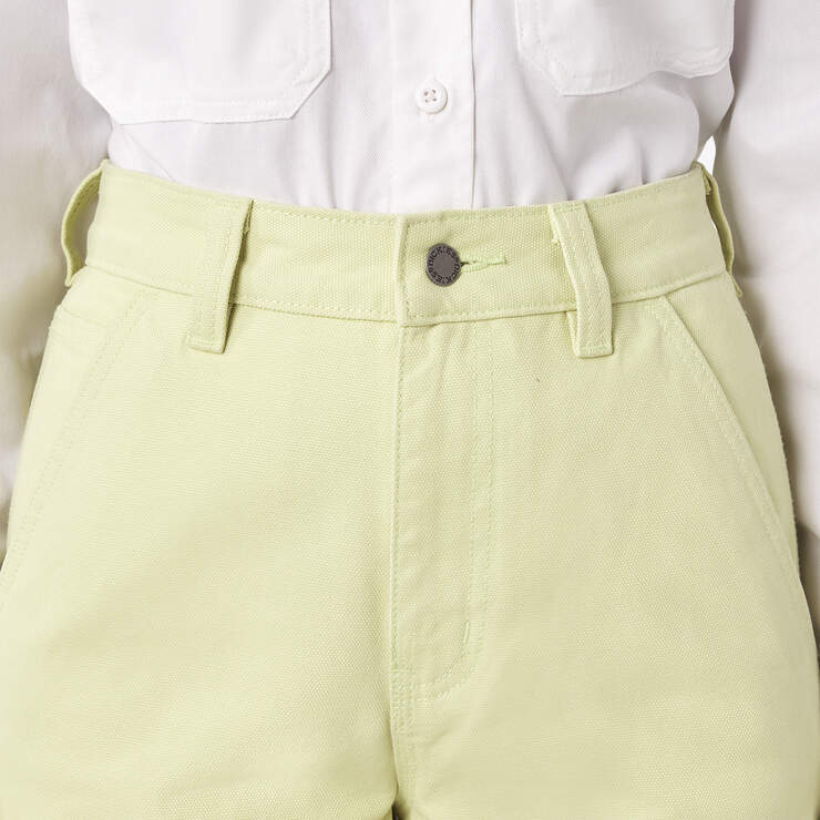 Women's Regular Fit Duck Pants - Stonewashed Pale Green (EWA) image number 7