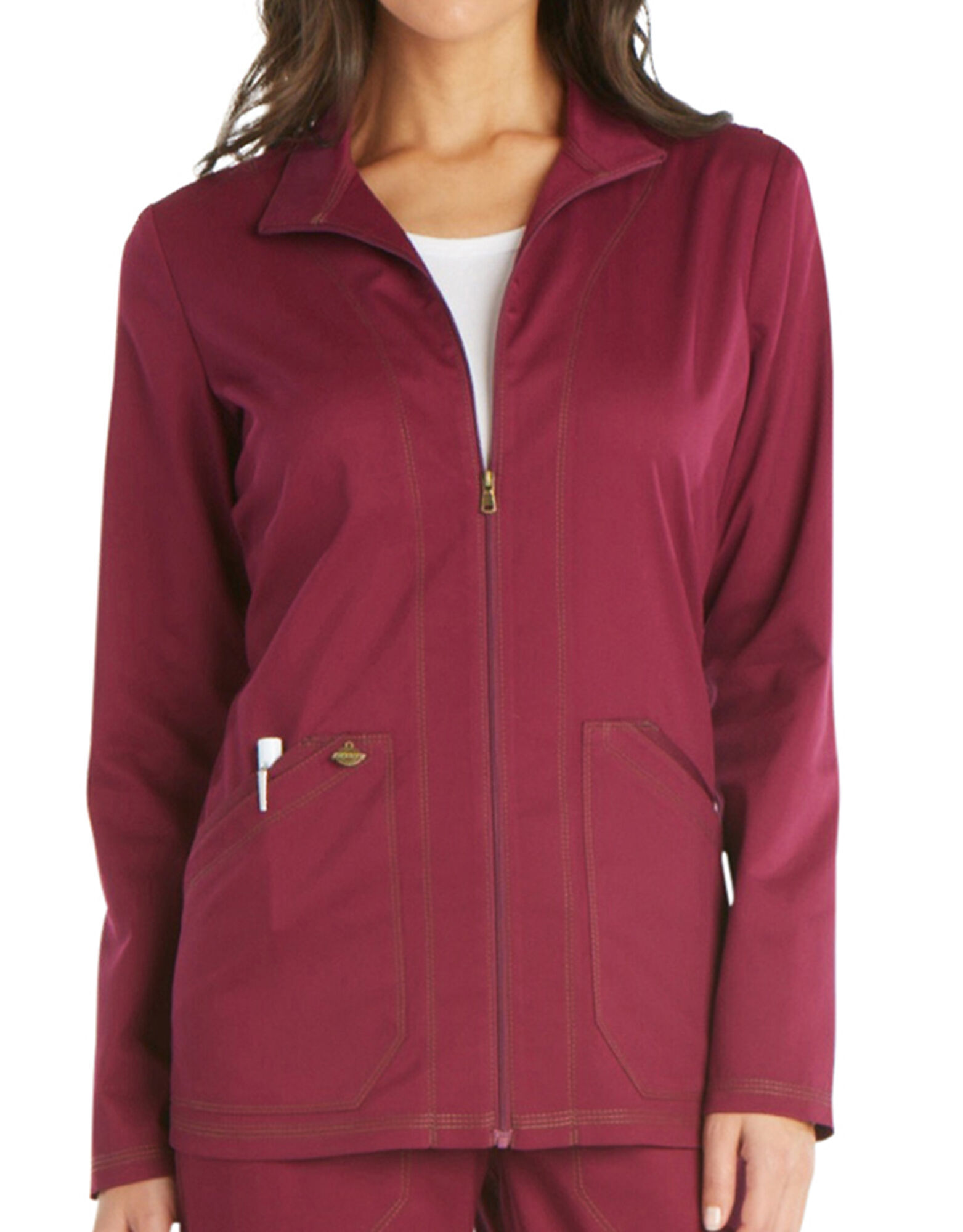 Dickies essence scrubs zip up jacket shop