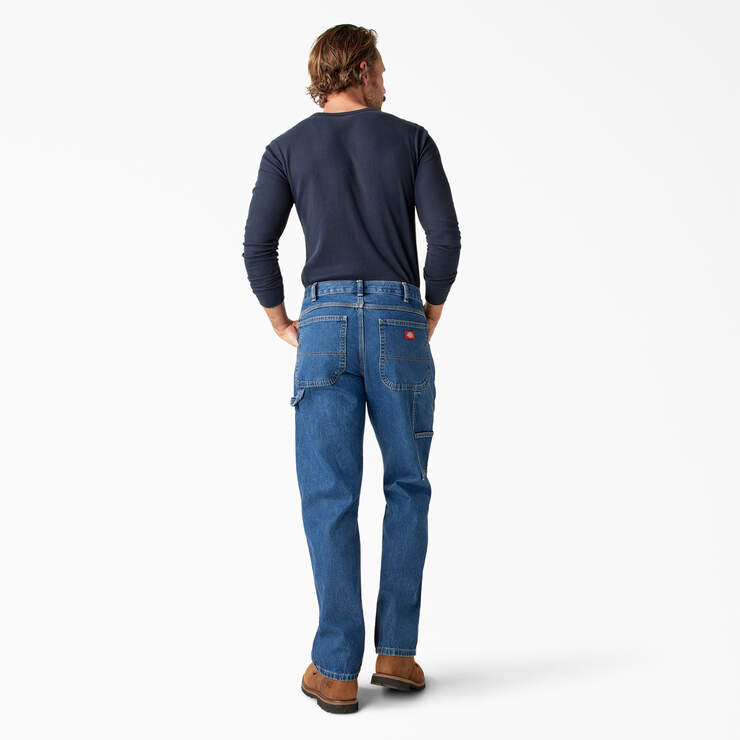 Relaxed Fit Carpenter Jeans - Stonewashed Indigo Blue (SNB) image number 6
